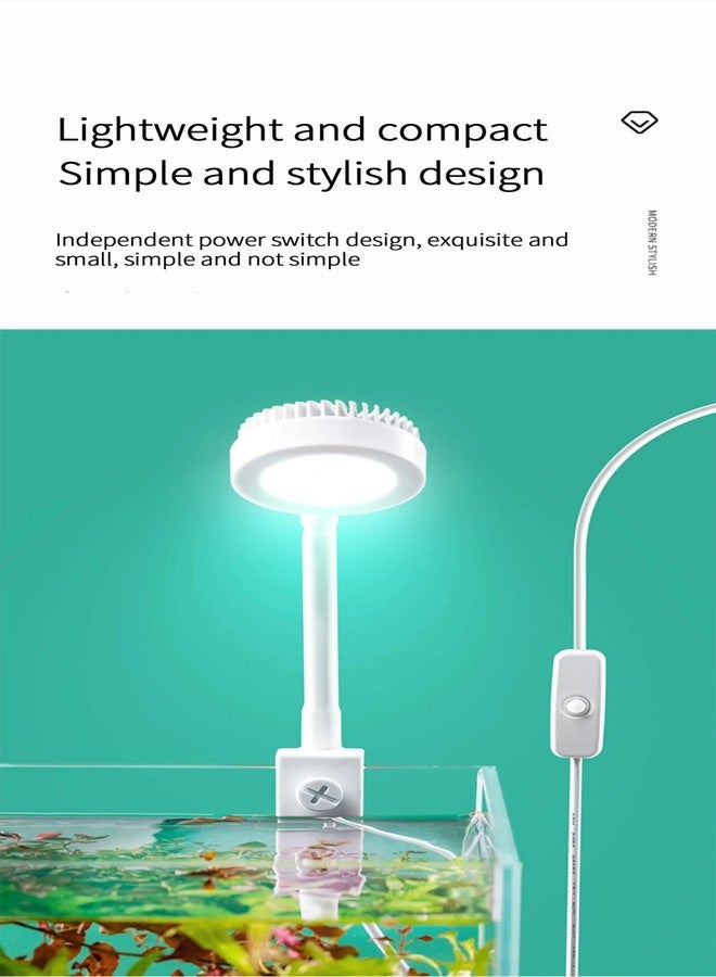 VAYINATO Nepall Mini Nano White Clip On Back Planted Aquarium Fish Tank Light with USB Plug | 5W | 7000-8000K | Waterproof | 360 Flexible | Aluminium Body - Image 5